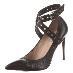 Valentino Black Leather Stiletto Heels